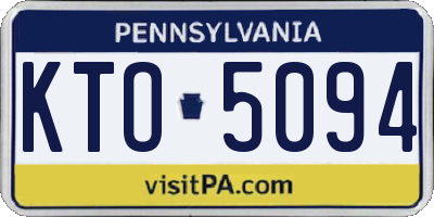 PA license plate KTO5094