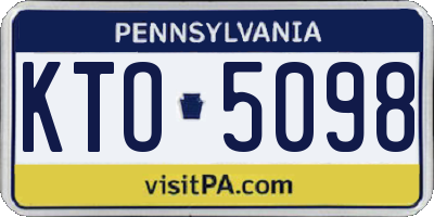 PA license plate KTO5098