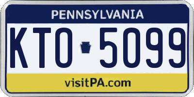 PA license plate KTO5099