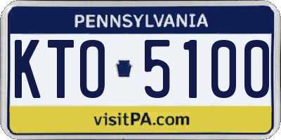 PA license plate KTO5100