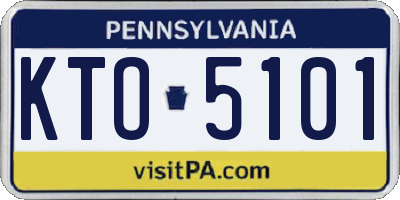 PA license plate KTO5101