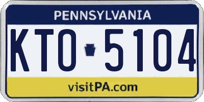 PA license plate KTO5104
