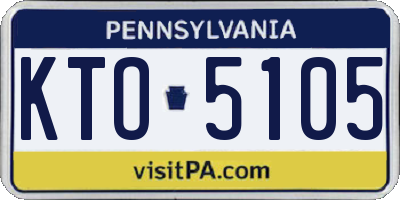 PA license plate KTO5105