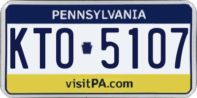 PA license plate KTO5107