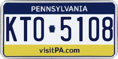 PA license plate KTO5108