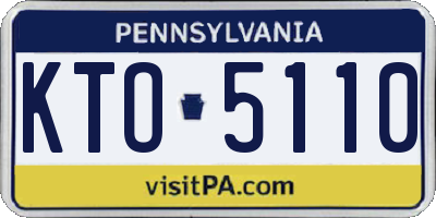 PA license plate KTO5110