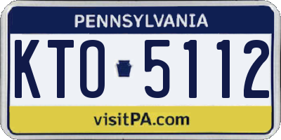 PA license plate KTO5112