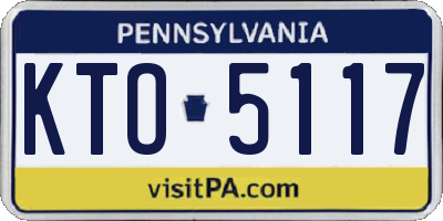 PA license plate KTO5117