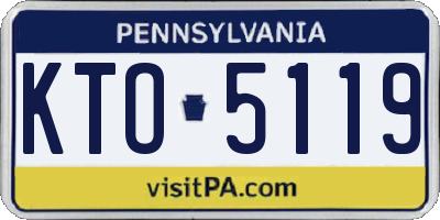 PA license plate KTO5119