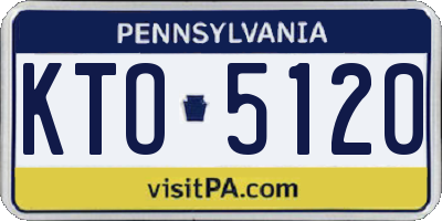 PA license plate KTO5120