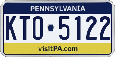 PA license plate KTO5122
