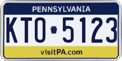PA license plate KTO5123