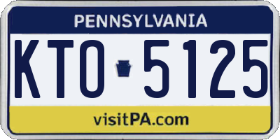 PA license plate KTO5125