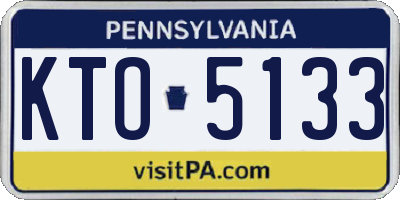 PA license plate KTO5133