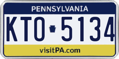 PA license plate KTO5134
