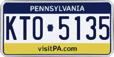 PA license plate KTO5135