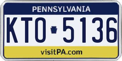 PA license plate KTO5136