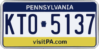 PA license plate KTO5137