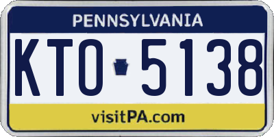PA license plate KTO5138