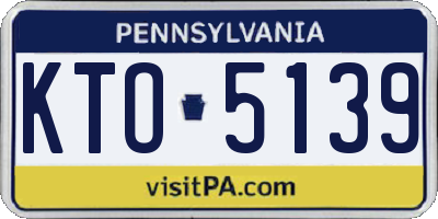 PA license plate KTO5139