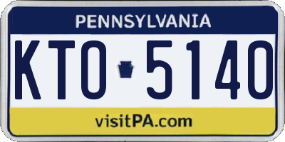 PA license plate KTO5140