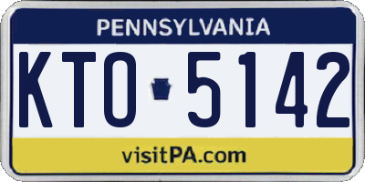PA license plate KTO5142