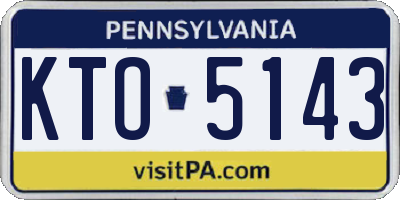 PA license plate KTO5143