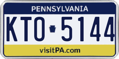 PA license plate KTO5144