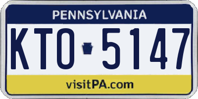 PA license plate KTO5147