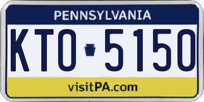 PA license plate KTO5150