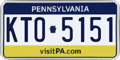 PA license plate KTO5151