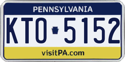 PA license plate KTO5152