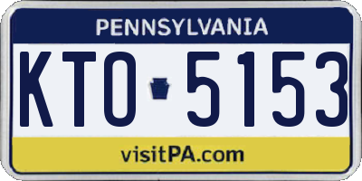 PA license plate KTO5153