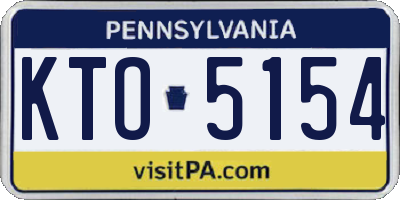 PA license plate KTO5154
