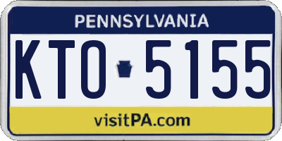 PA license plate KTO5155