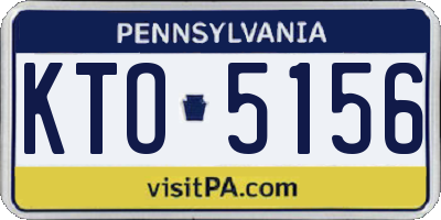PA license plate KTO5156
