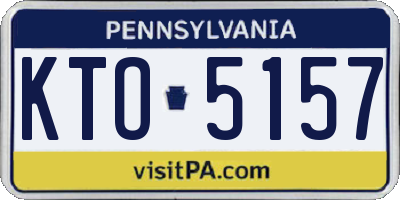 PA license plate KTO5157