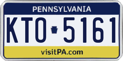 PA license plate KTO5161