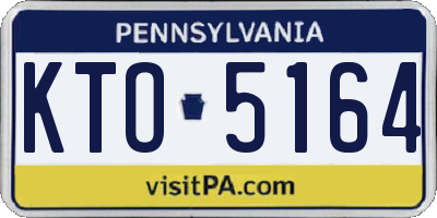 PA license plate KTO5164