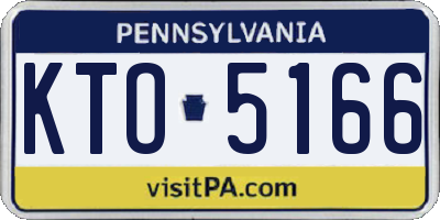 PA license plate KTO5166