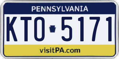 PA license plate KTO5171