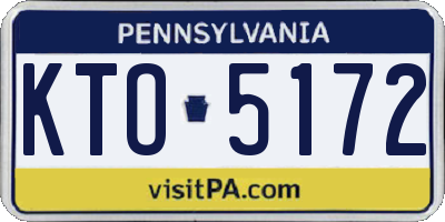 PA license plate KTO5172