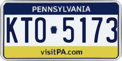 PA license plate KTO5173