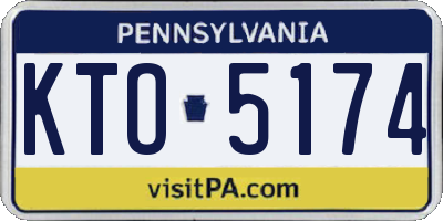 PA license plate KTO5174