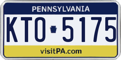 PA license plate KTO5175