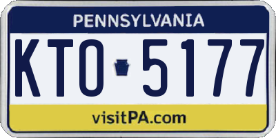 PA license plate KTO5177
