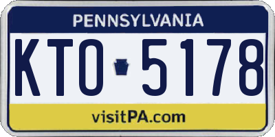 PA license plate KTO5178