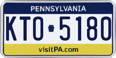 PA license plate KTO5180