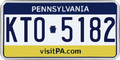 PA license plate KTO5182