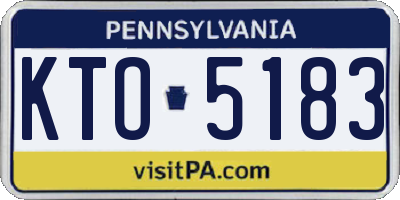PA license plate KTO5183